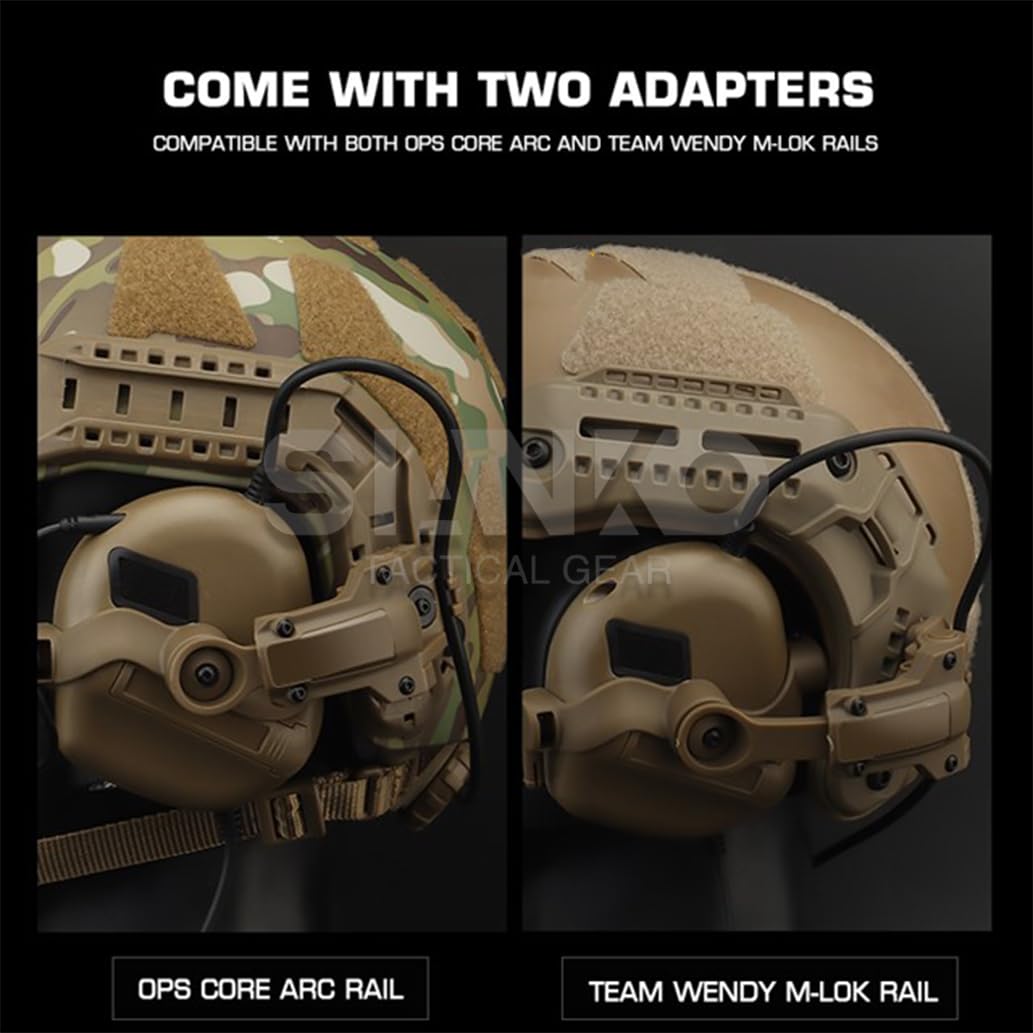 Amazon.co.jp: タクティカルヘルメット レールマウントヘッドセット